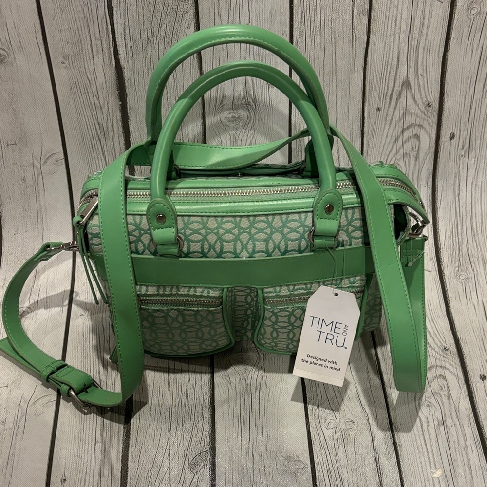 Time and Tru Mint Green Satchel